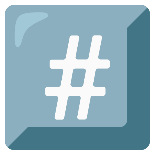 The keycap: # emoji.
