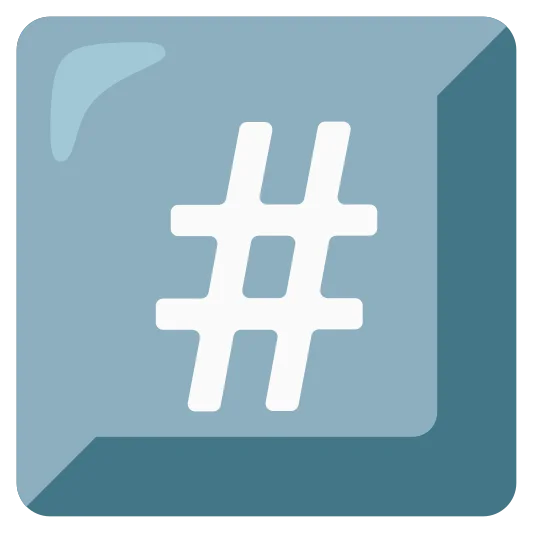 The keycap: # emoji.