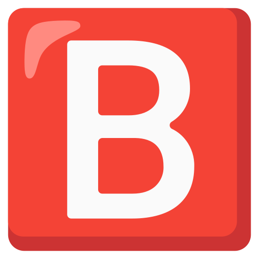 The b button (blood type) emoji.