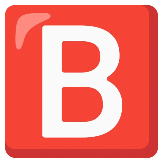 The b button (blood type) emoji.