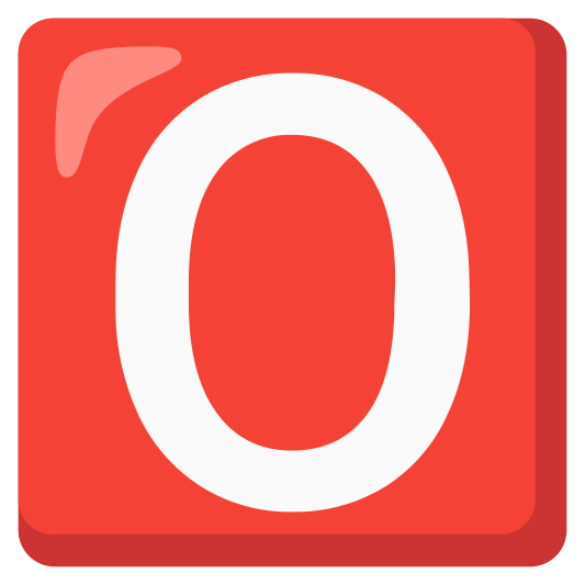 The o button (blood type) emoji.