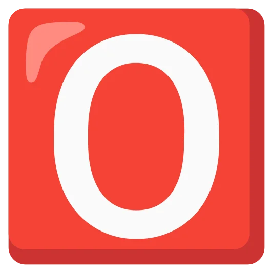 The o button (blood type) emoji.