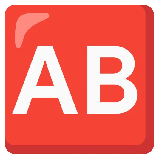 The ab button (blood type) emoji.