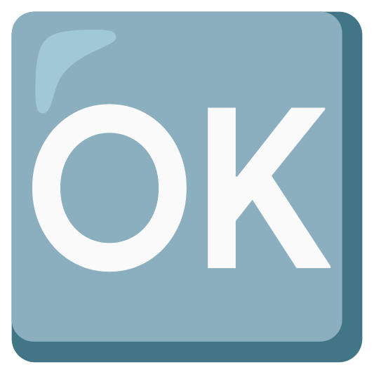 The ok button emoji.
