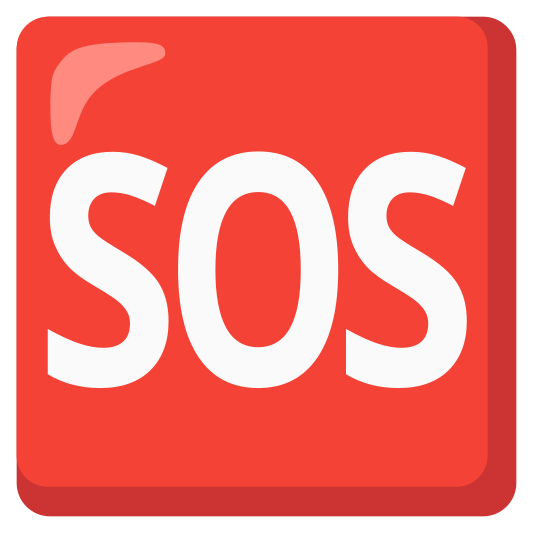 The sos button emoji.