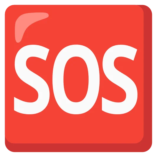 The sos button emoji.