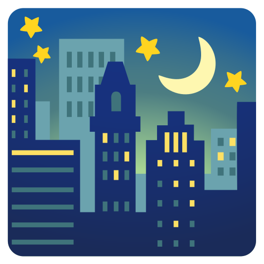 The night with stars emoji.