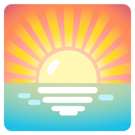 The sunrise emoji.