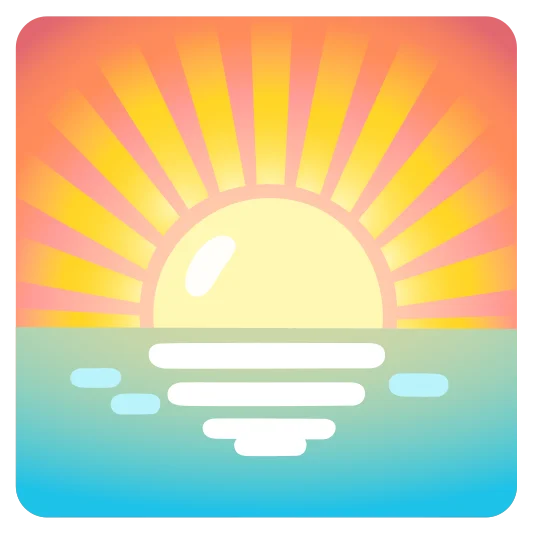 The sunrise emoji.