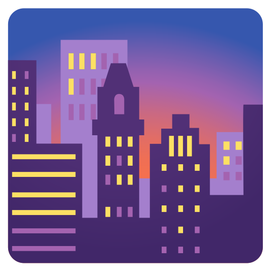 The cityscape at dusk emoji.
