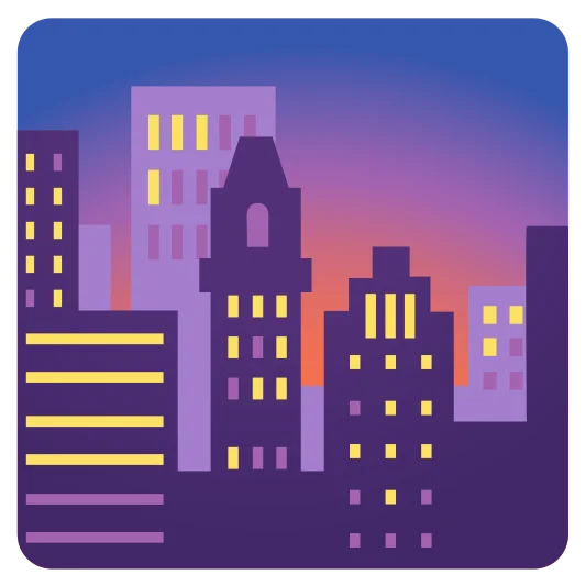 The cityscape at dusk emoji.