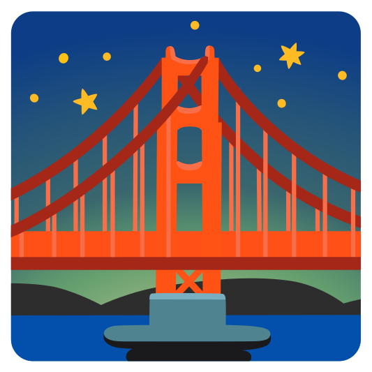 The bridge at night emoji.