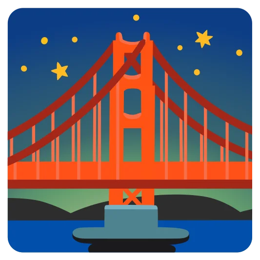 The bridge at night emoji.