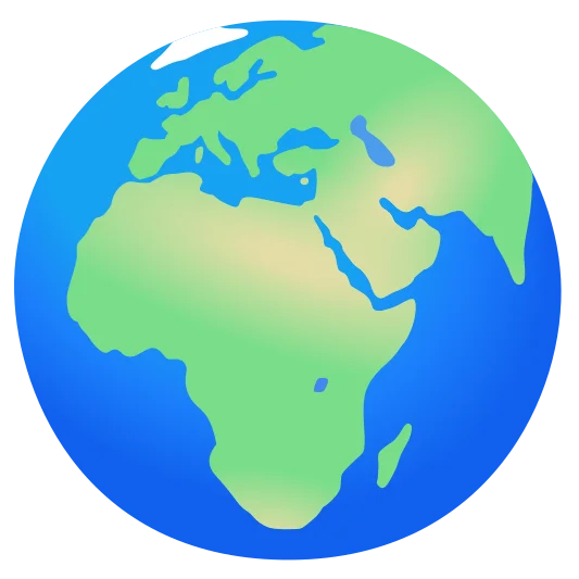 The globe showing europe-africa emoji.