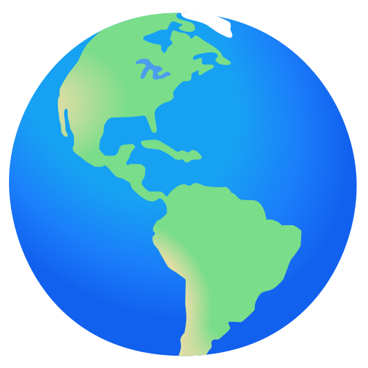 The globe showing americas emoji.