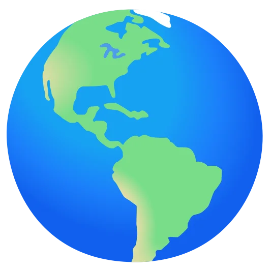 The globe showing americas emoji.