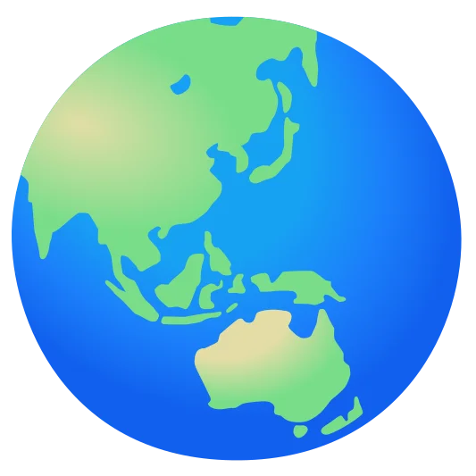 The globe showing asia-australia emoji.