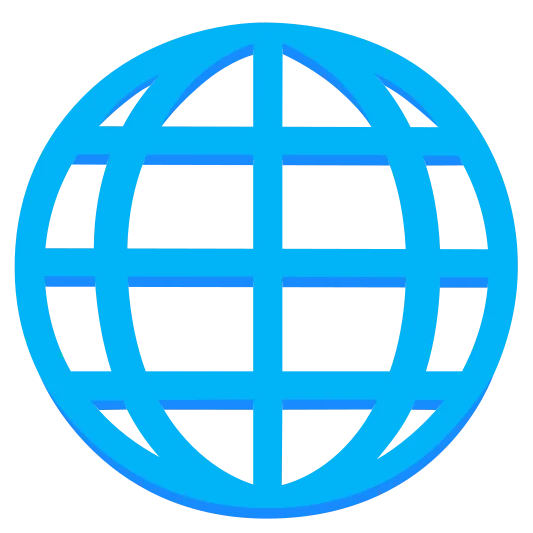 The globe with meridians emoji.