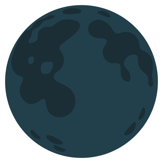 The new moon emoji.