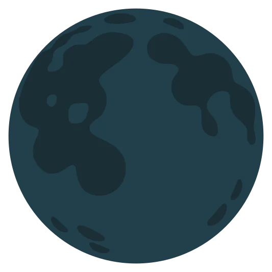 The new moon emoji.
