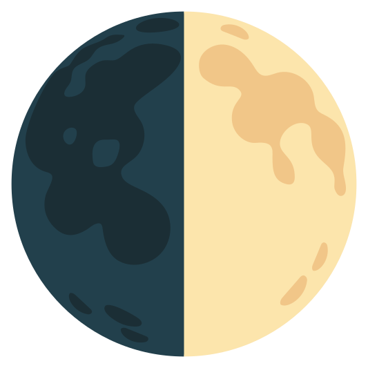 The first quarter moon emoji.