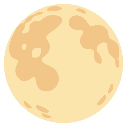 The full moon emoji.