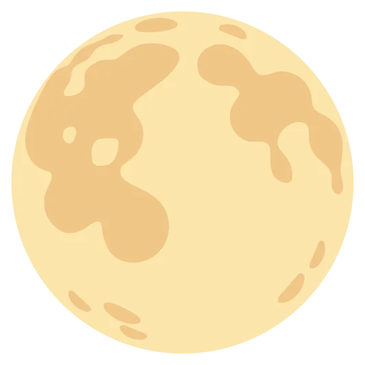 The full moon emoji.