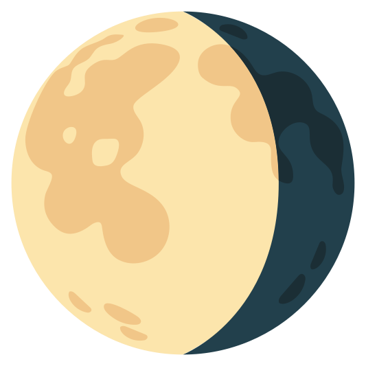The waning gibbous moon emoji.