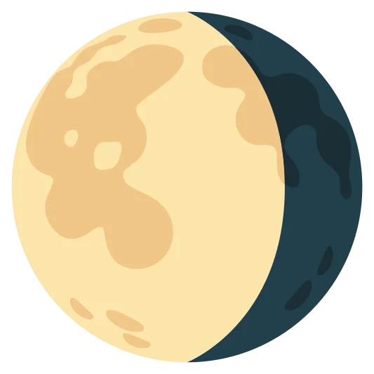 The waning gibbous moon emoji.