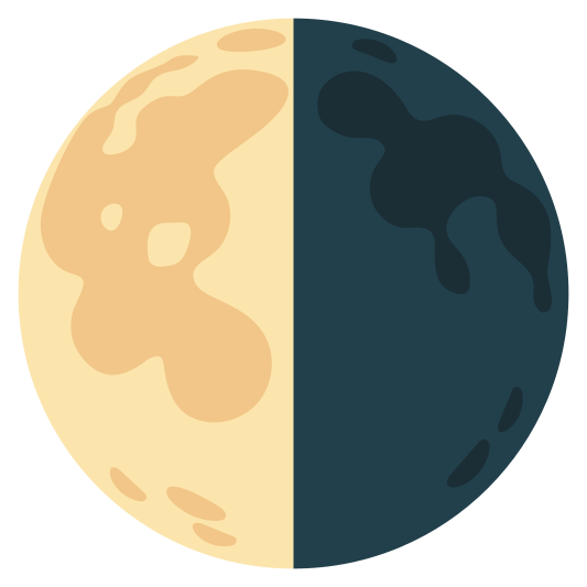 The last quarter moon emoji.