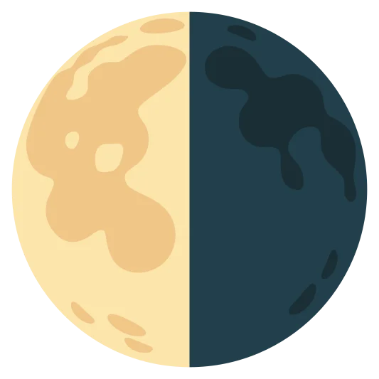 The last quarter moon emoji.
