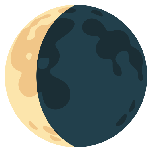 The waning crescent moon emoji.