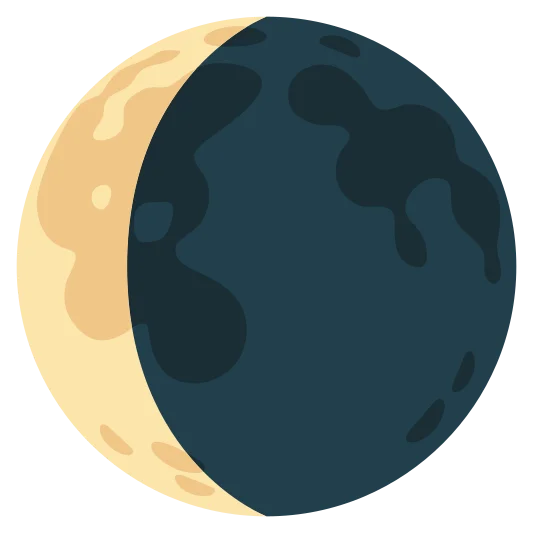 The waning crescent moon emoji.