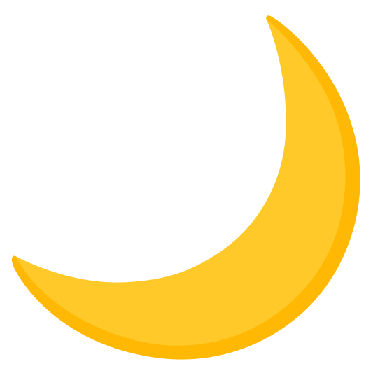 The crescent moon emoji.
