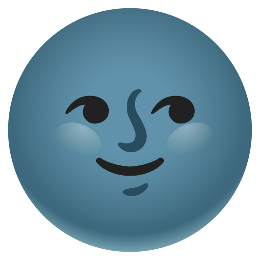 The new moon face emoji.