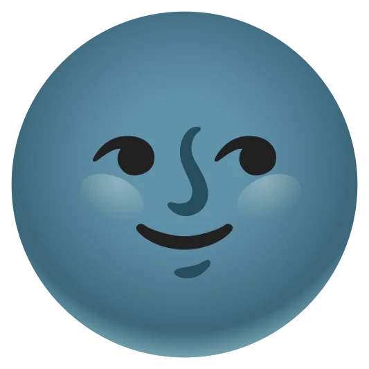 The new moon face emoji.