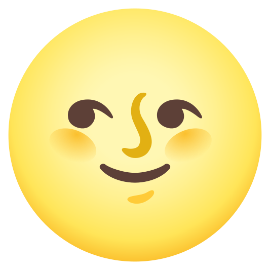 The full moon face emoji.