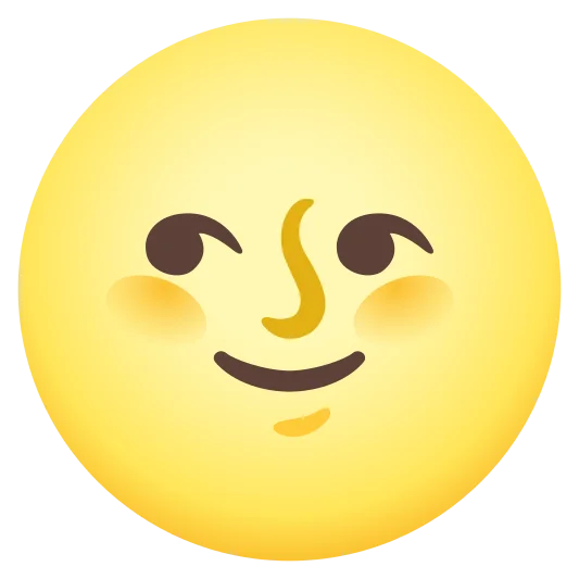 The full moon face emoji.