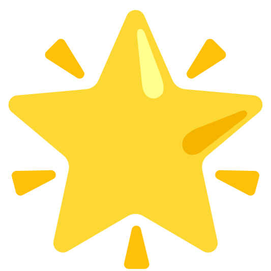 The glowing star emoji.