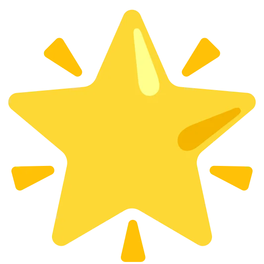The glowing star emoji.