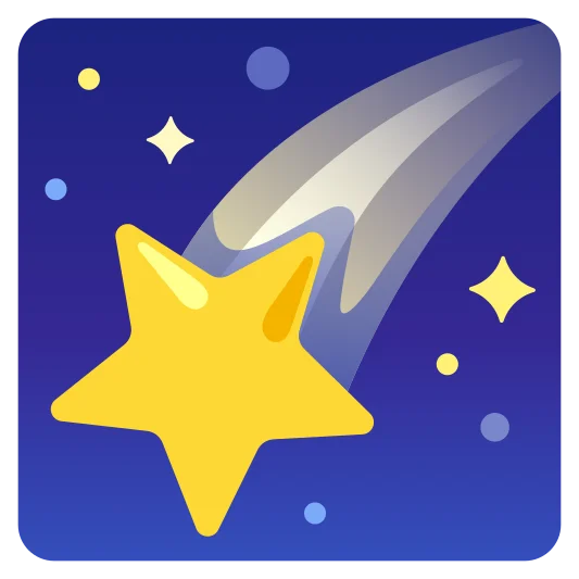 The shooting star emoji.