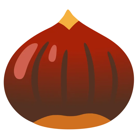The chestnut emoji.