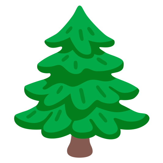 The evergreen tree emoji.