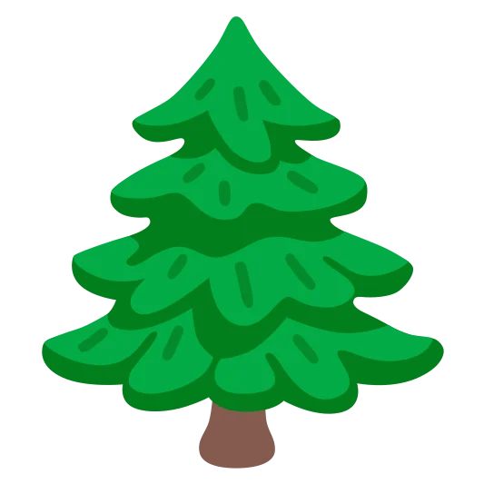 The evergreen tree emoji.