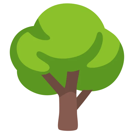 The deciduous tree emoji.