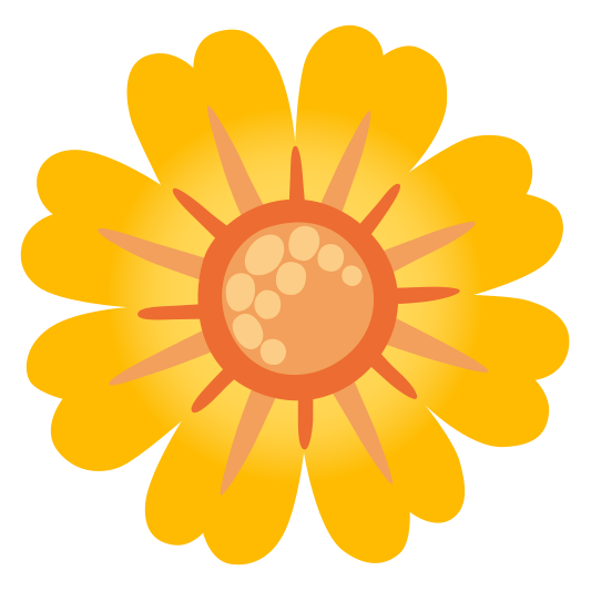 The blossom emoji.