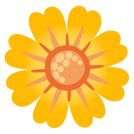 The blossom emoji.