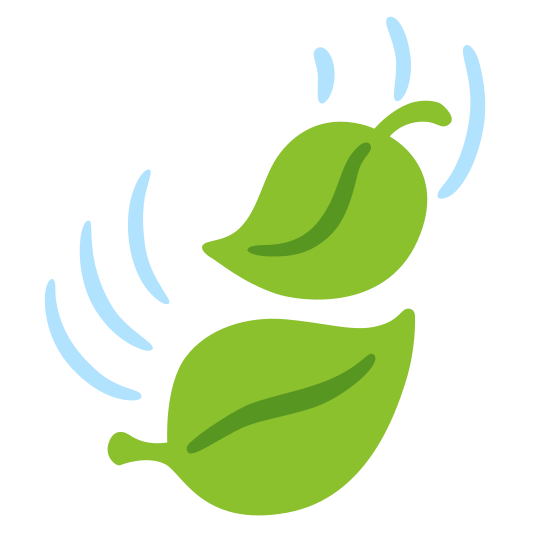 The leaf fluttering in wind emoji.