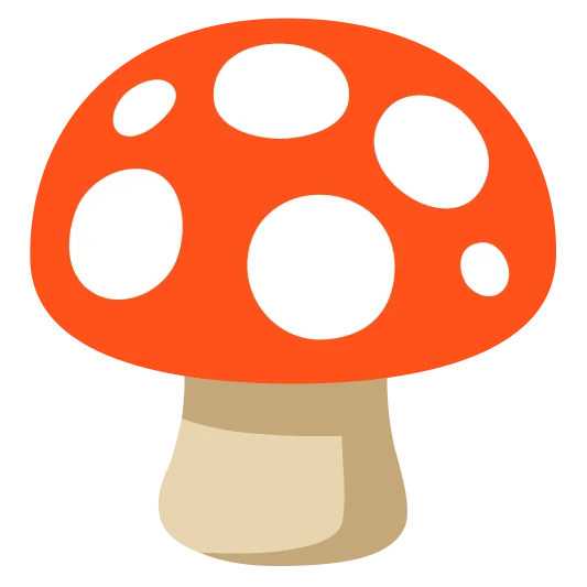 The mushroom emoji.