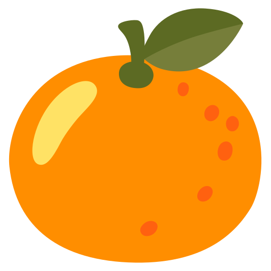 The tangerine emoji.